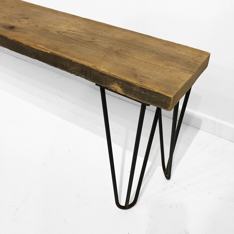 Vintage industrial bench in Wood, 1990s