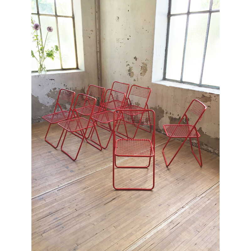 Set of 4 vintage Ted Net chairs by Niels Gammelgaard, 1970s