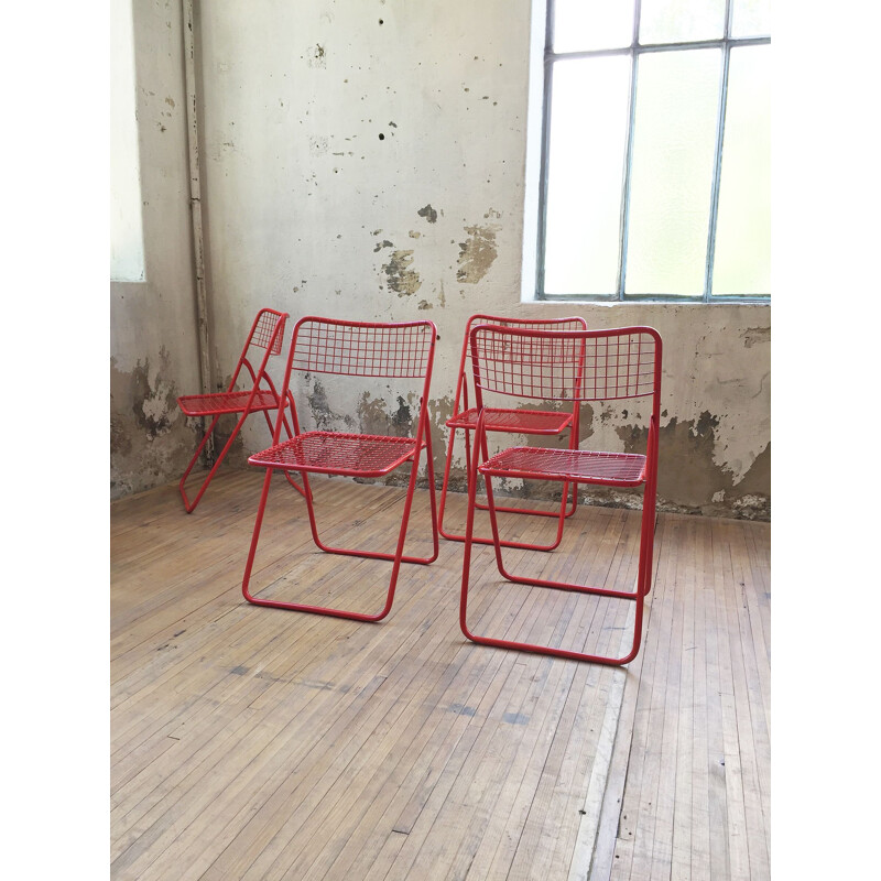 Set of 4 vintage Ted Net chairs by Niels Gammelgaard, 1970s