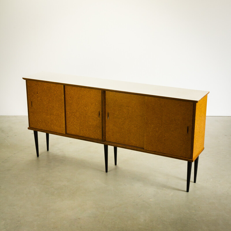  Dutch Nissen Naarden sideboard with sliding door - 1950s