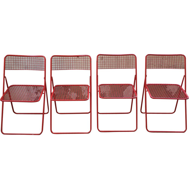 Set of 4 vintage Ted Net chairs by Niels Gammelgaard, 1970s