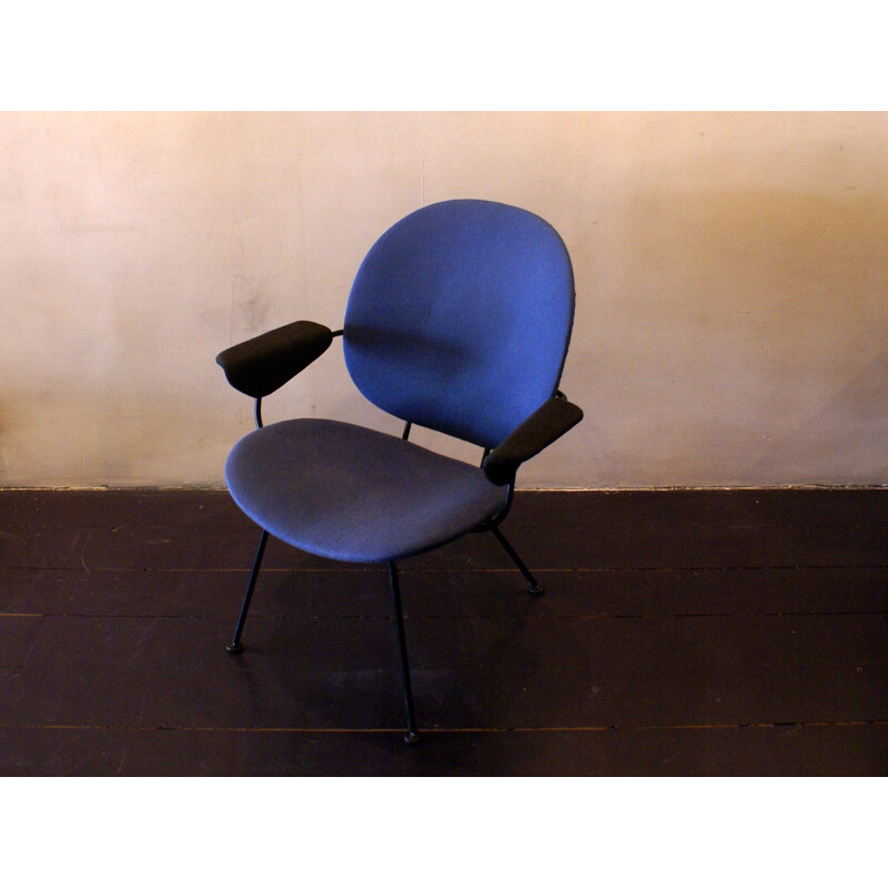 Kembo lounge armchair in metal and fabric, GISPEN - 1960s