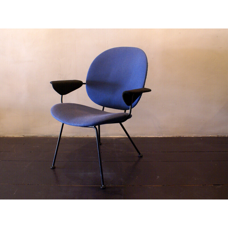 Kembo lounge armchair in metal and fabric, GISPEN - 1960s