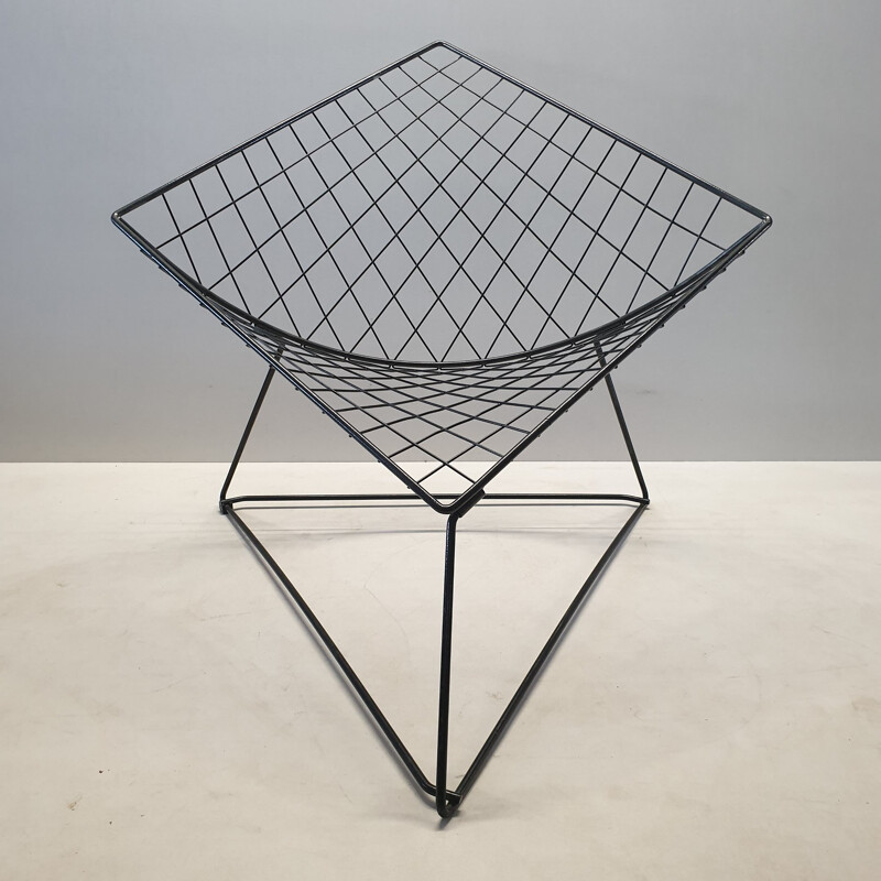 Vintage Industrial wire lounge chair by Niels Gammelgaard for Ikea, 1980s