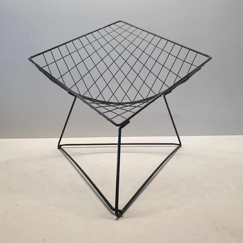 Vintage Industrial wire lounge chair by Niels Gammelgaard for Ikea, 1980s