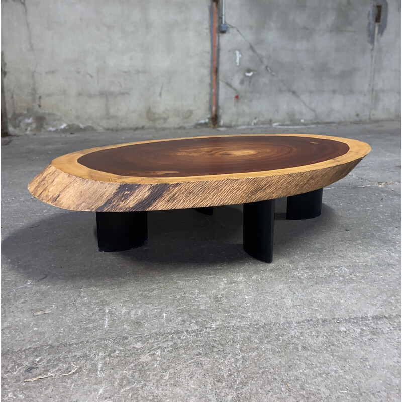 Vintage solid mahogany coffee table, 1950s