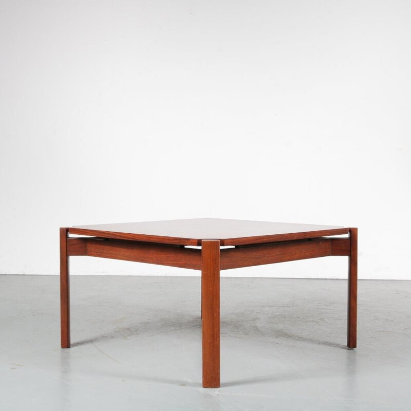 Vintage teak coffee table T73 by Osvaldo Borsani for Tecno, Italy 1960