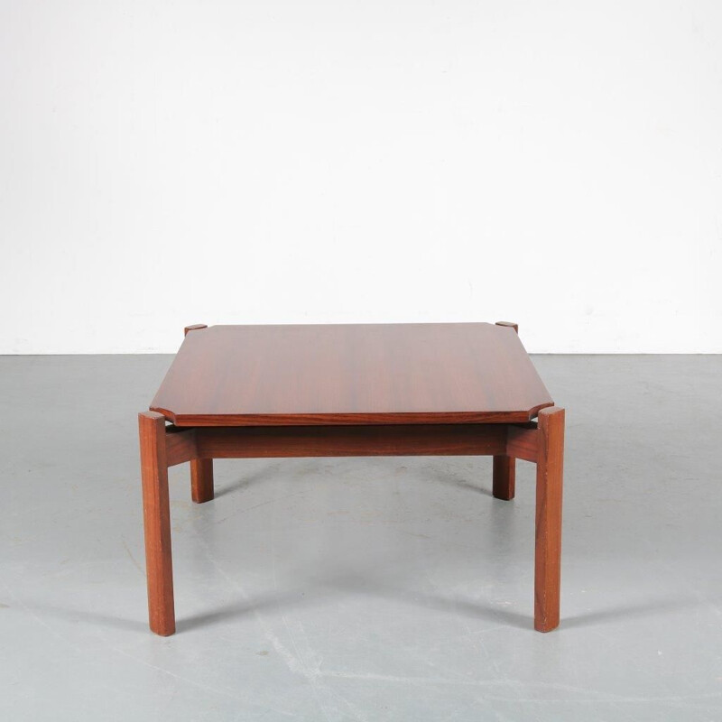 Vintage teak coffee table T73 by Osvaldo Borsani for Tecno, Italy 1960