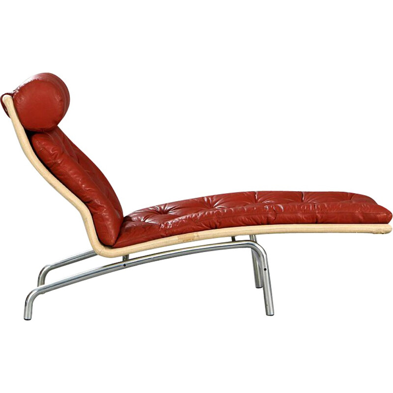 Erik Jørgensen Scandinavian lounge chair in leather, Arne VODDER - 1970s