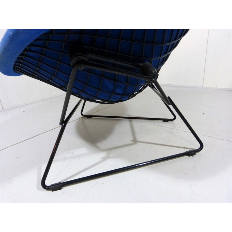 Vintage Bird Lounge Chair & Footstool by Harry Bertoia, 1980s