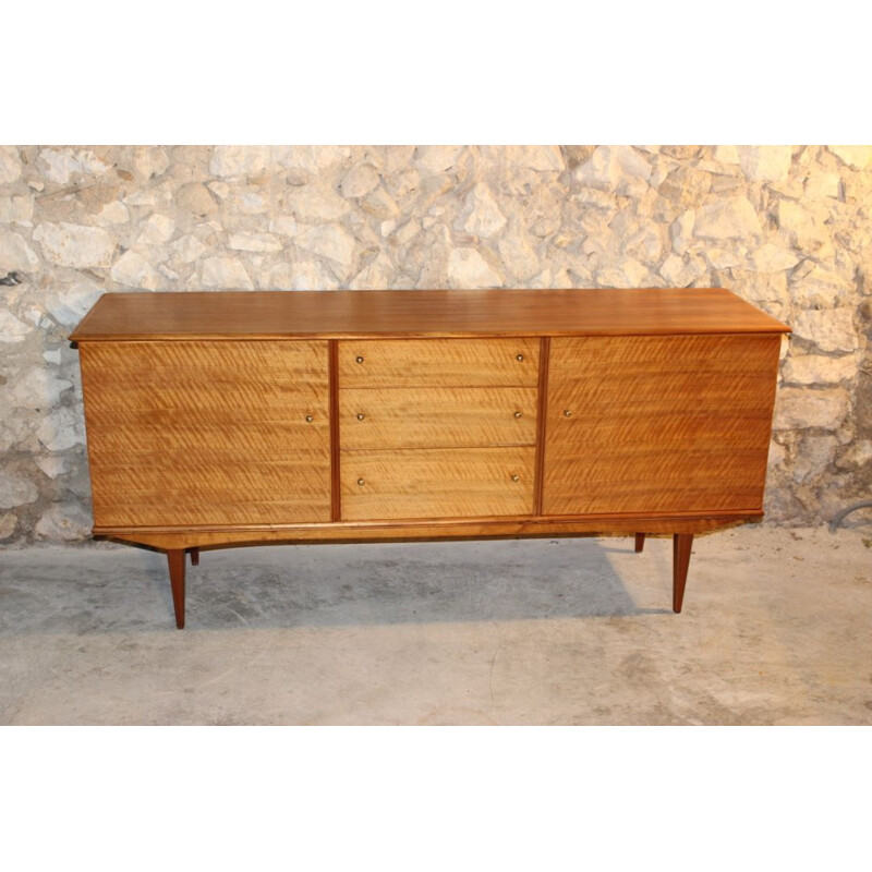 Vintage walnut sideboard, Scandinavian style, by Alfred Cox, 1950s