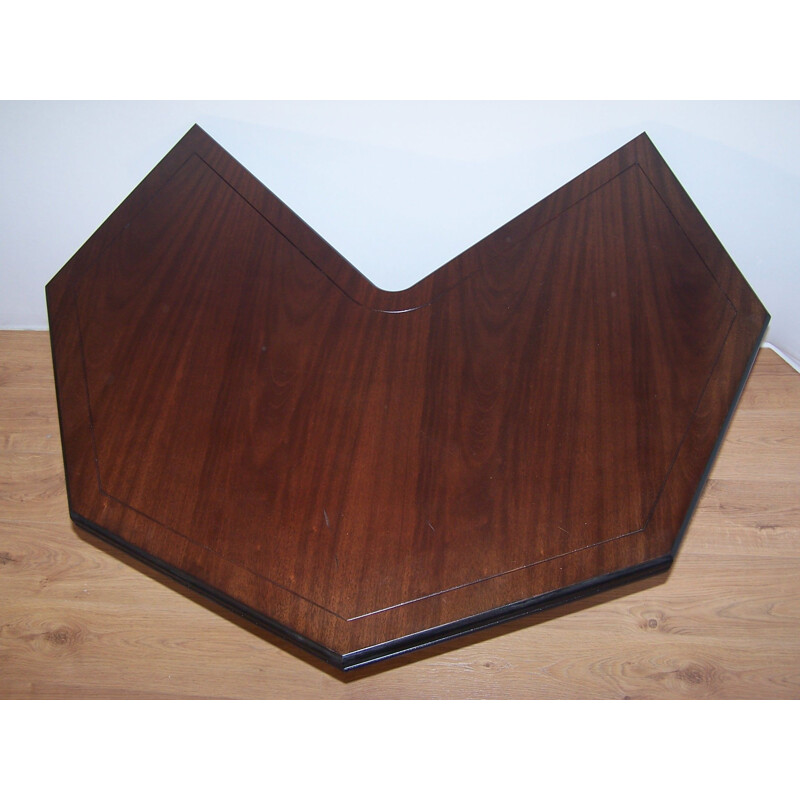 Vintage freeform mahogany desk, 1970s