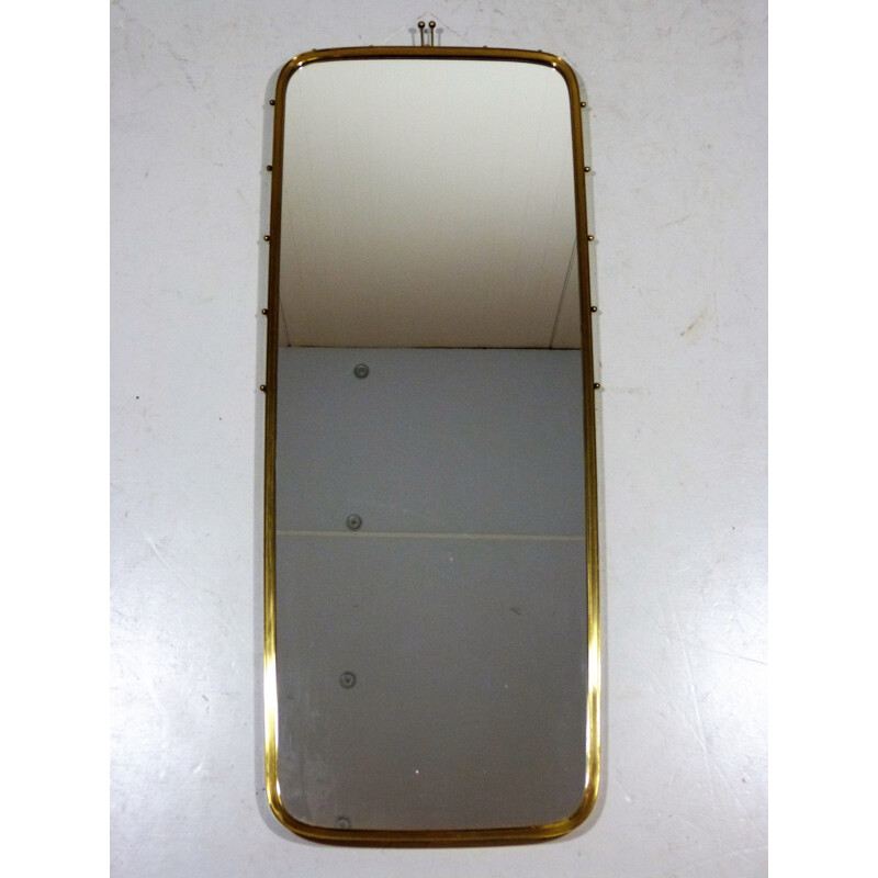 Vintage Brass wall mirror by Münchener Zierspiegel, Germany 1960s