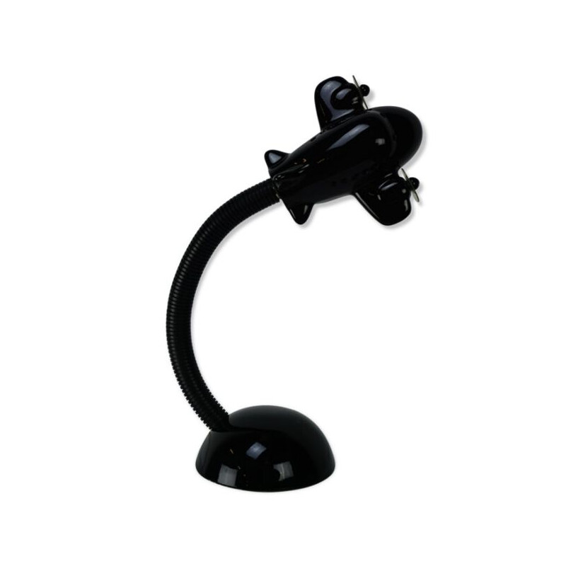 Vintage aircraft table lamp in black color