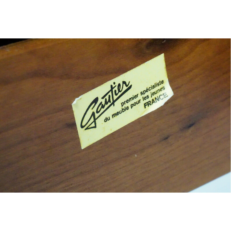 Commode vintage en bois et métal de Gautier 1960