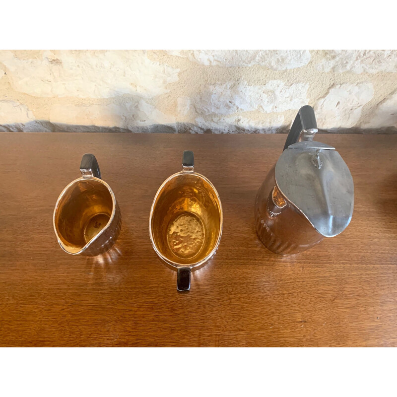 Vintage earthenware coffee set by Langeais