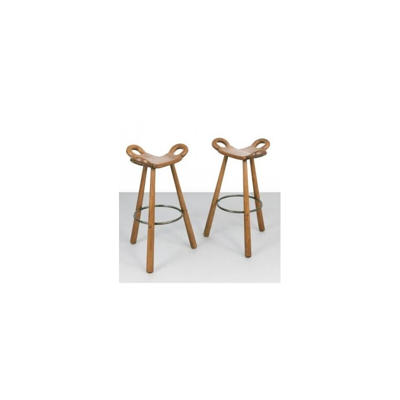 Vintage beech stool by Carl Malmsten 
