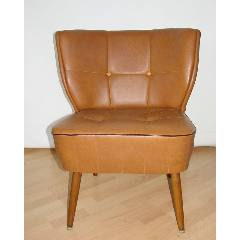 Vintage club chair in ecological leather, 1960s