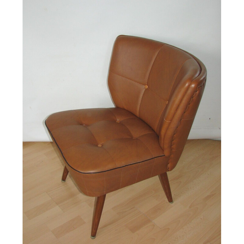 Vintage club chair in ecological leather, 1960s