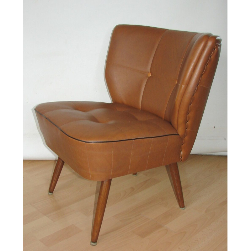 Vintage club chair in ecological leather, 1960s