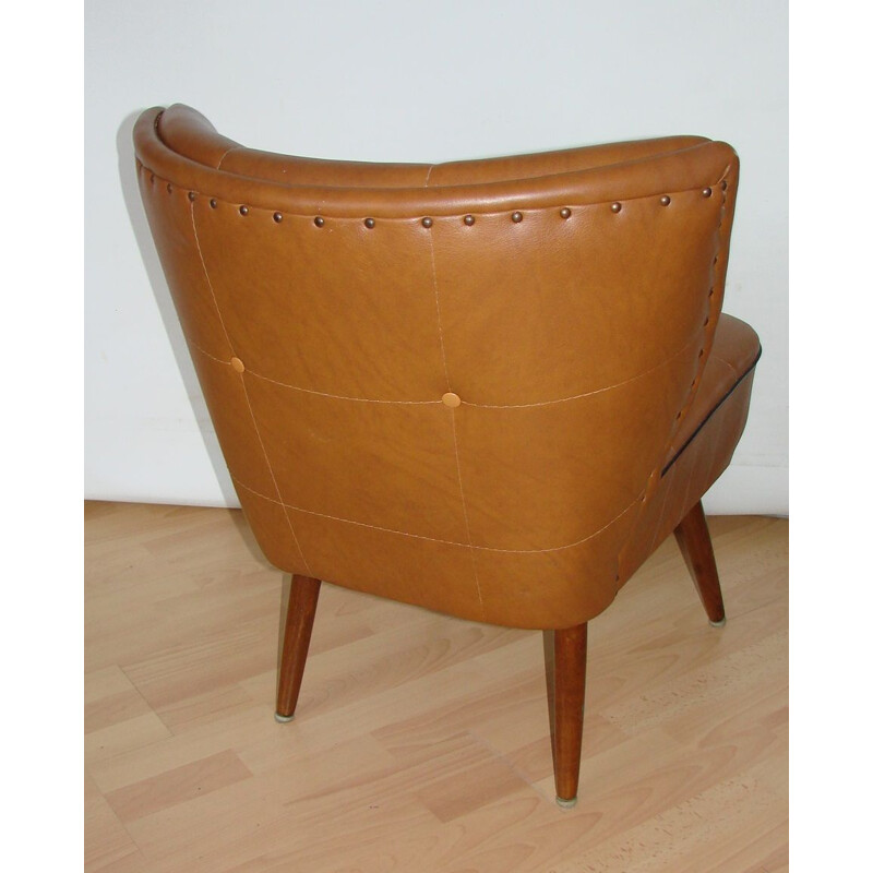 Vintage club chair in ecological leather, 1960s