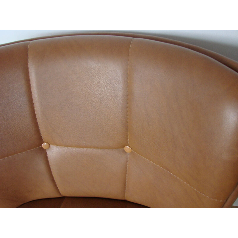 Vintage club chair in ecological leather, 1960s