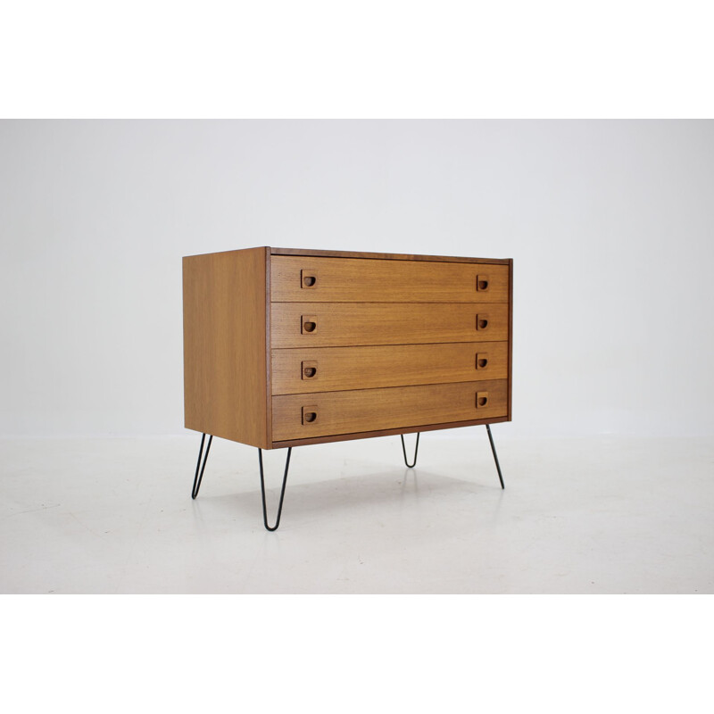 Vintage teak upcycled chest of drawers, Denmark, 1960s 