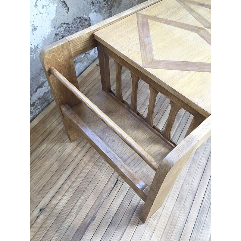 Vintage coffee table with magazine rack 1970