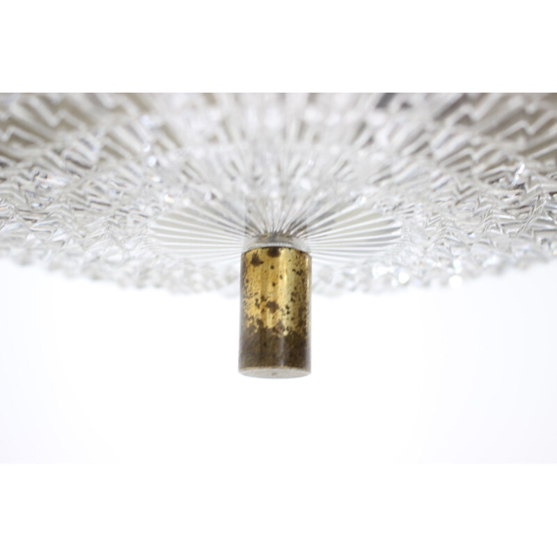 Vintage metal and glass pendant lamp for the Brussels Expo, Czechoslovakia 1960