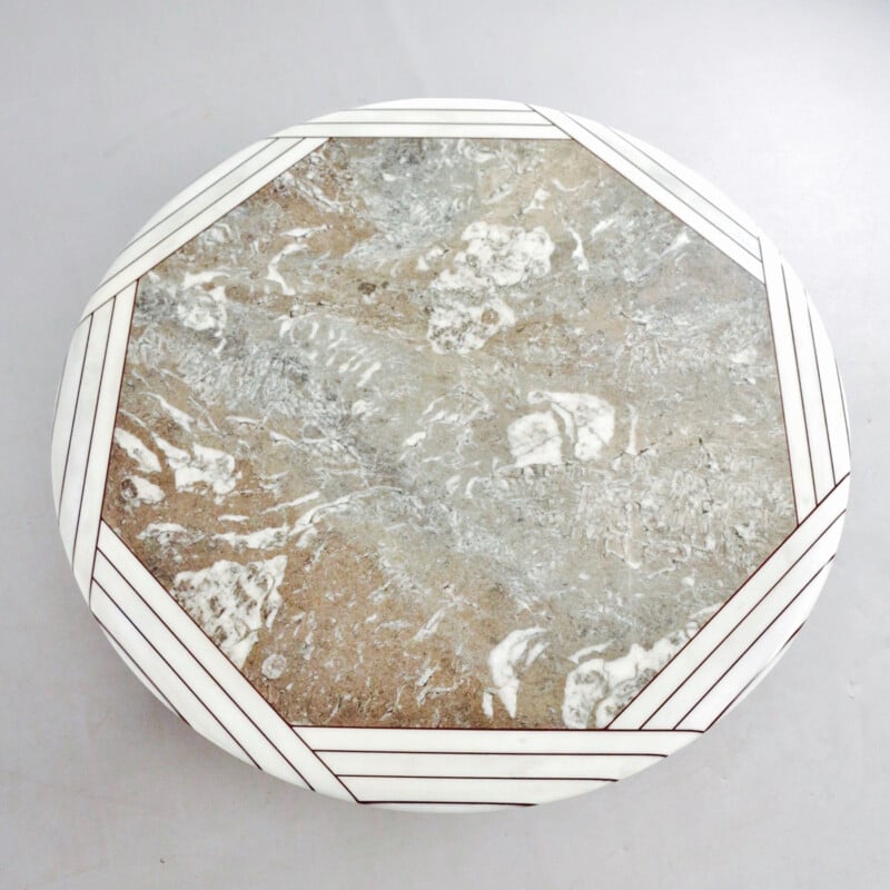 Elegant vintage marble coffee table by Hohnert design, 1930 