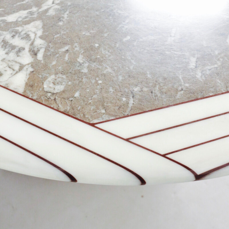 Elegant vintage marble coffee table by Hohnert design, 1930 