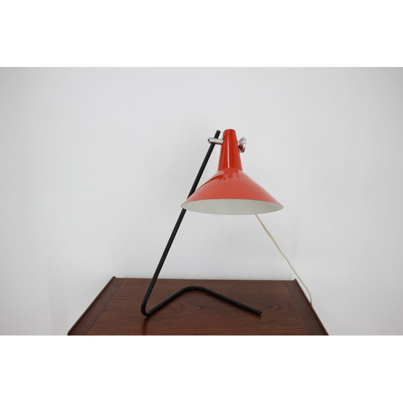 Vintage orange table lamp, Czechoslovakia, 1960