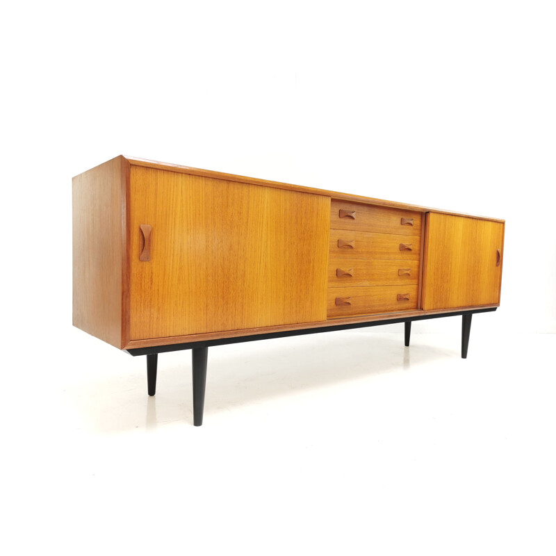 Vintage Danish teak sideboard by Clausen & Son 1960s 