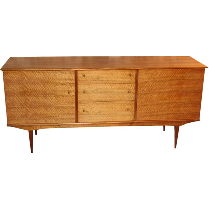 Vintage walnut sideboard, Scandinavian style, by Alfred Cox, 1950s