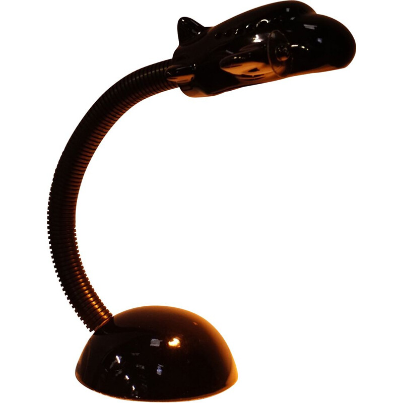 Vintage aircraft table lamp in black color
