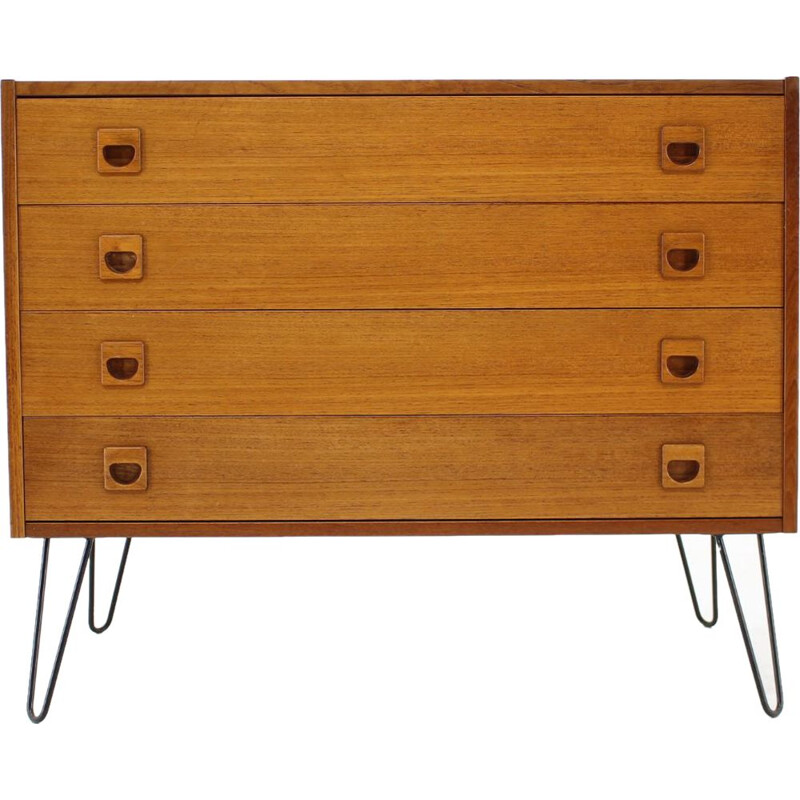 Vintage teak upcycled chest of drawers, Denmark, 1960s 