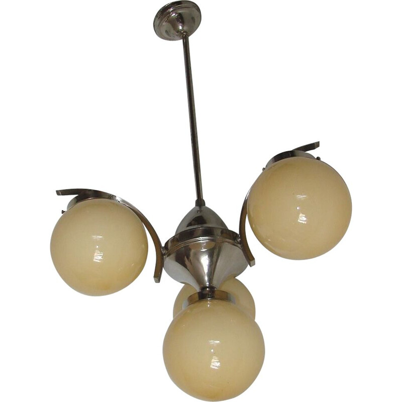 Vintage Art deco Gisun chandelier by Jaroslav Anyz, 1930s