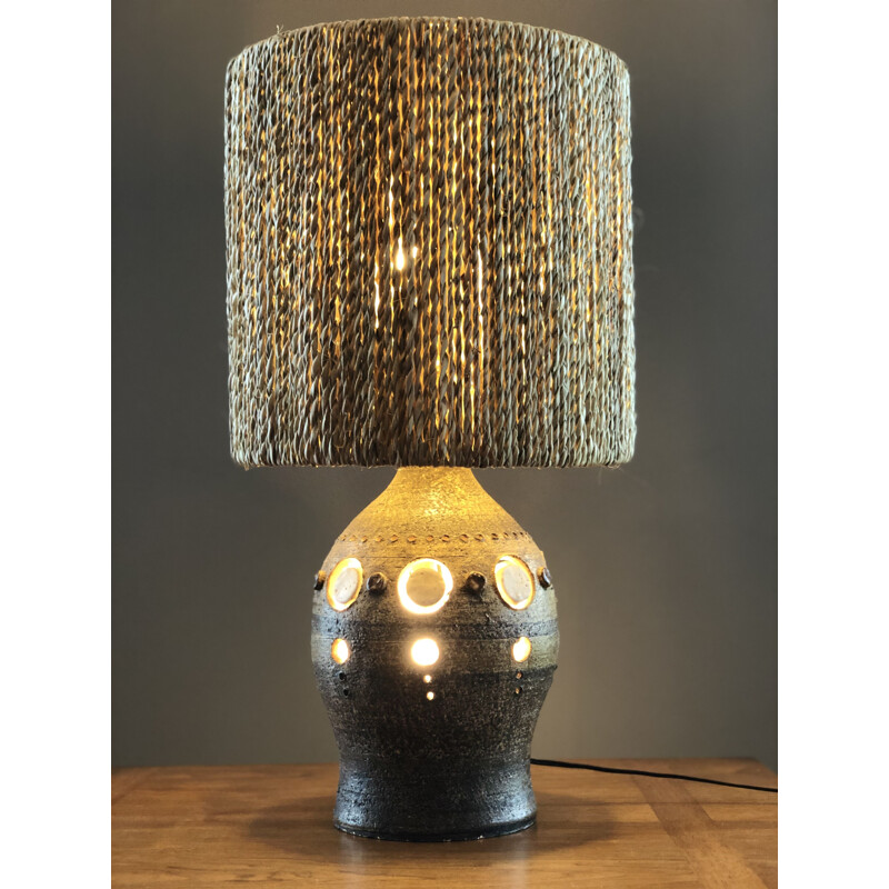 Vintage rope lamp by Georges Pelletier, 1960s