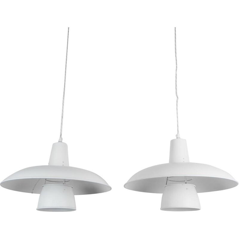 Vintage pair of danish PH Badminton pendant lamps by Louis Poulsen, Denmark, 1930