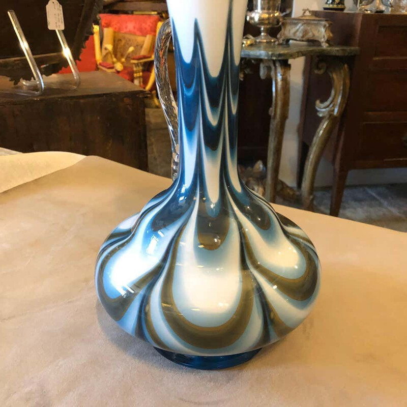 Vintage blue Murano Glass Jug, 1970