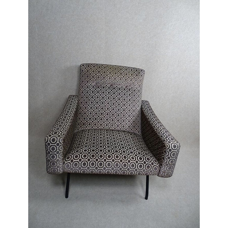 Paire de fauteuils vintage par Joseph Andre Motte, Steiner Edition, France 1955