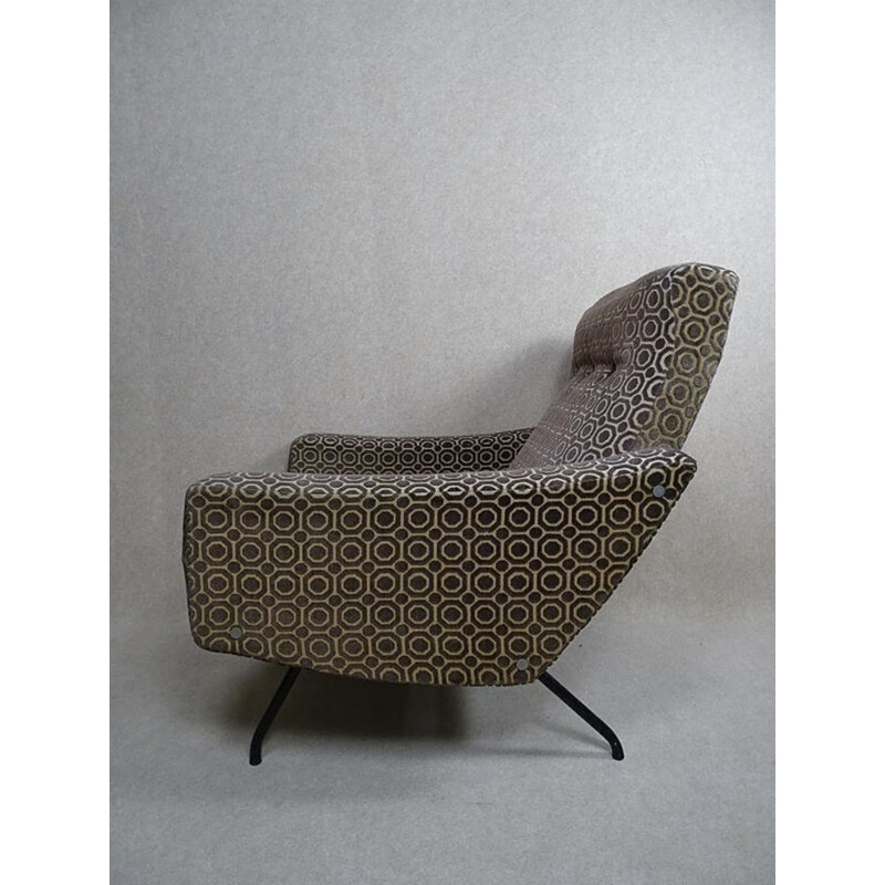 Paire de fauteuils vintage par Joseph Andre Motte, Steiner Edition, France 1955