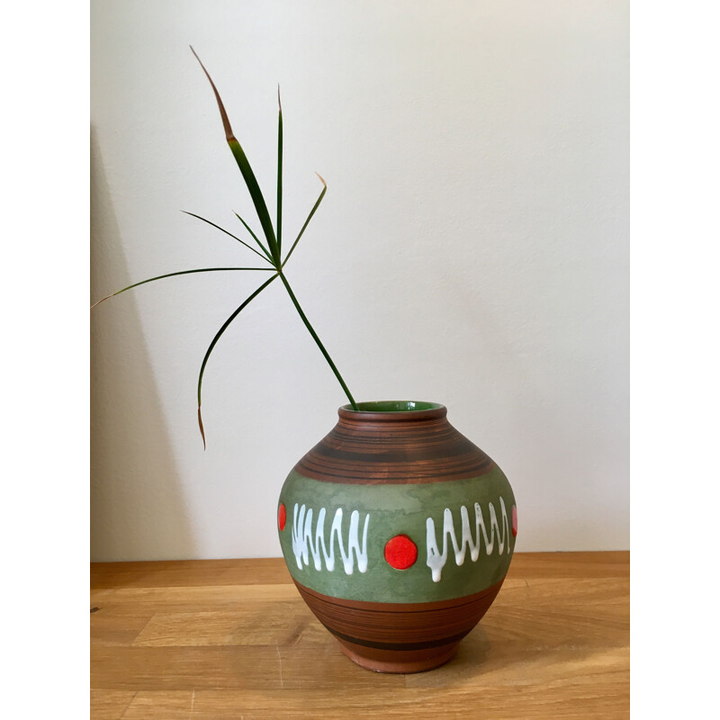 Vintage ceramic vase, West Germany, 1970s