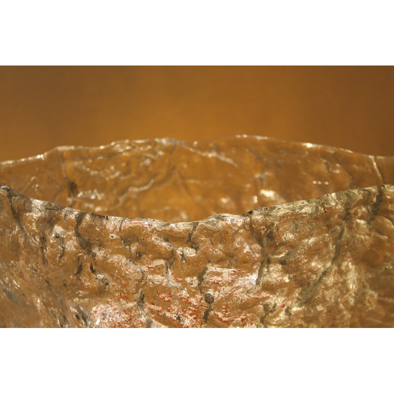Lampadaire en verre de Murano et métal chromé - 1970