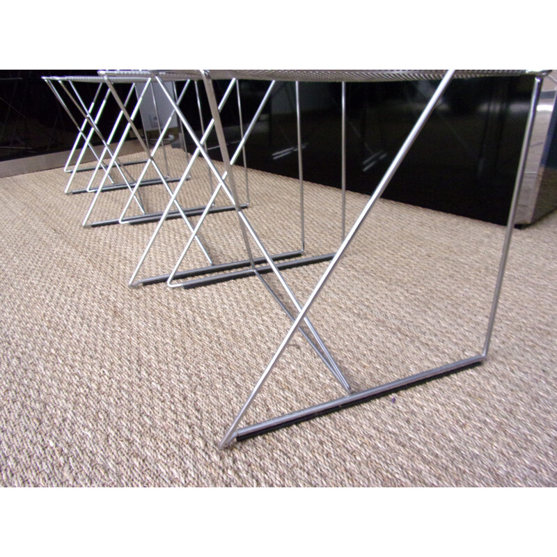 Paire de chaises "X-LINE" Magis en métal, Niels Jorgen HAUGESEN - 1970