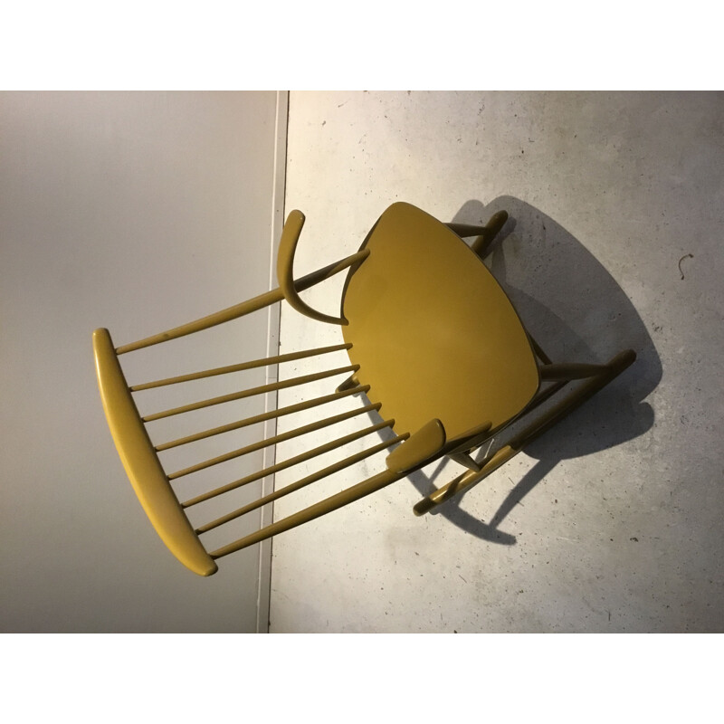 Vintage Danish Rocking Chair by Illum Wikkelsø for Niels Eilersen, 1960s
