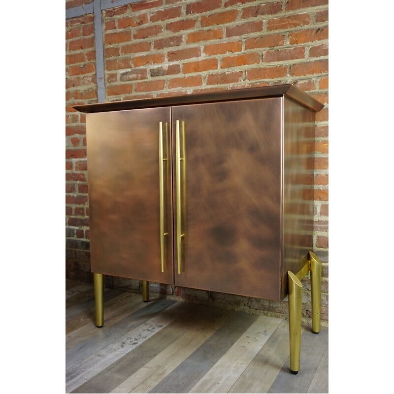 Brass and copper bar furniture by Belgo Chrom, 1970