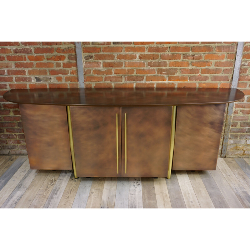 Vintage Sideboard by Belgo Chrom in copper and brass metal