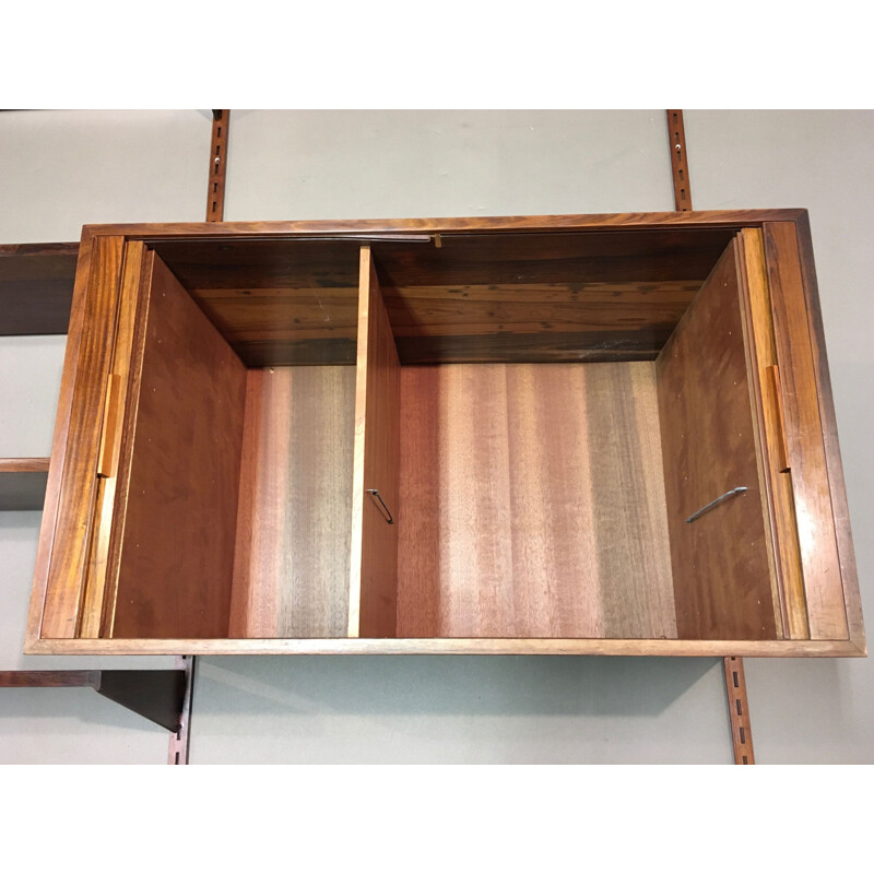 Vintage rosewood wall bookcase shelves Kau Ktistiansen