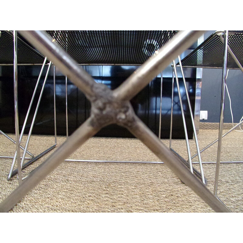 Magis "X-LINE" set of 4 chairs in laquered metal and chromium, Niels Jorge HAUGESEN - 1970s